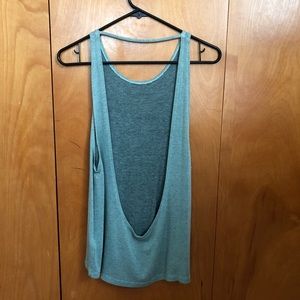 Sea green backless tank top